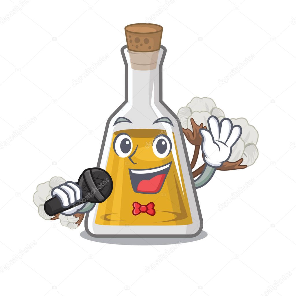 Singing cottonseed oil in the cartoon shape
