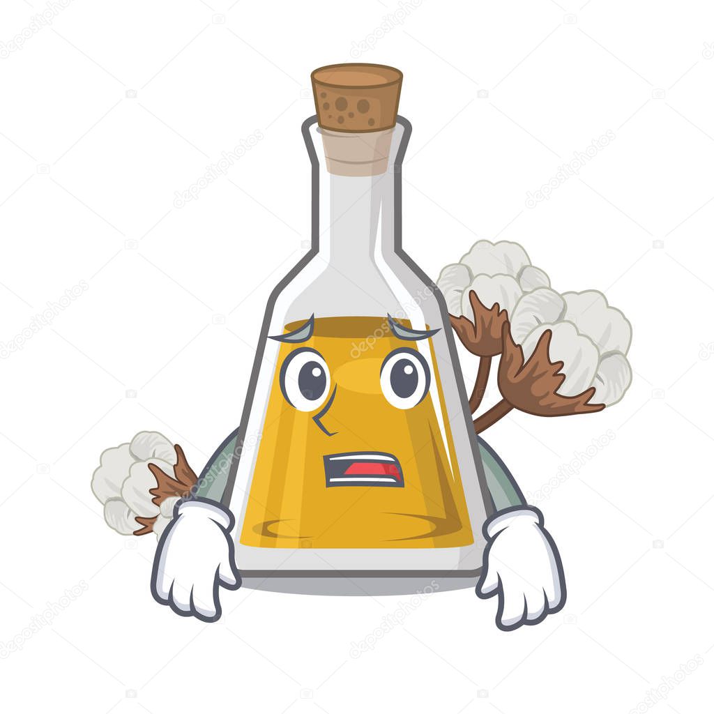 Afraid cottonseed oil in the cartoon shape
