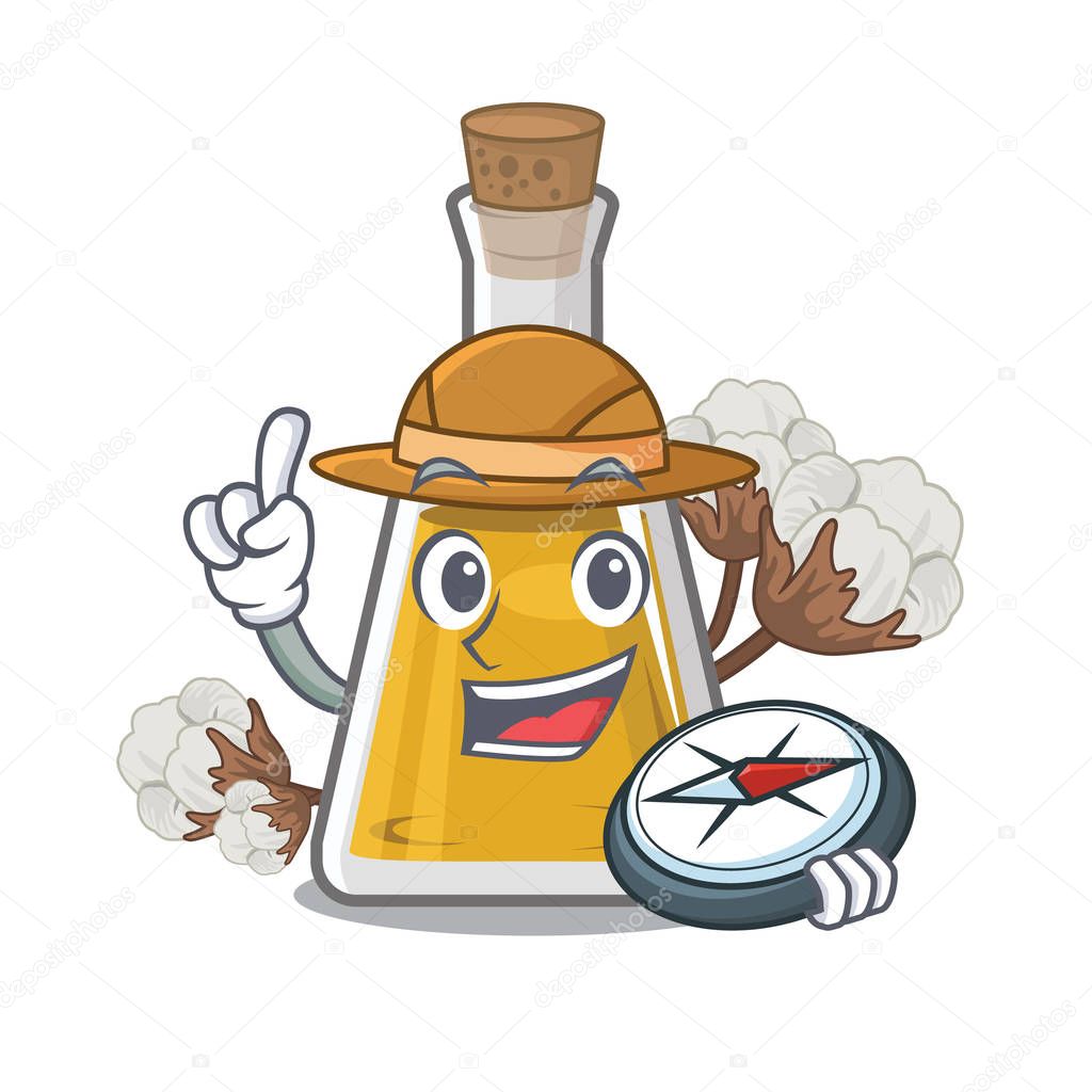 Explorer cottonseed oil in the cartoon shape