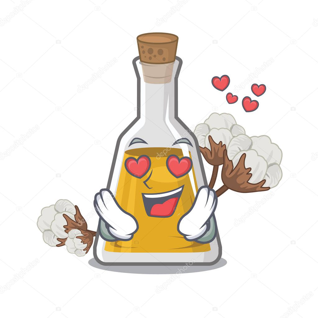 In love cottonseed oil in the cartoon shape