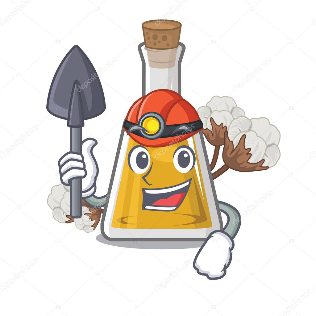 Miner cottonseed oil in the cartoon shape
