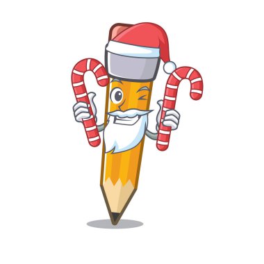 Bir karakter şeklinde şeker kalem ile Santa