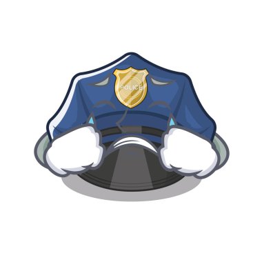 Karikatür dolabında ağlayan polis şapkası