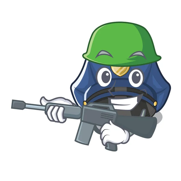 Sombrero de policía del ejército aislado en la mascota — Vector de stock