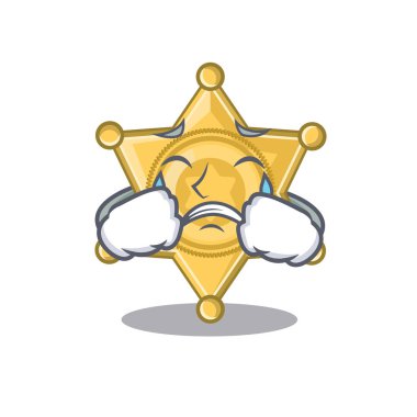 Ağlayan yıldız polis rozeti karakter şekli