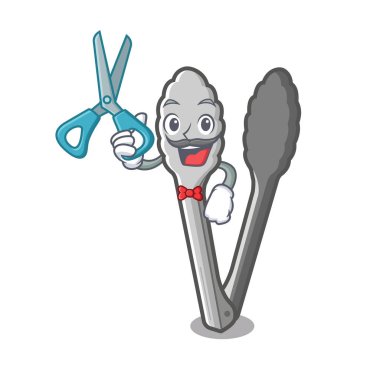 Berber maşa maskot ile izole