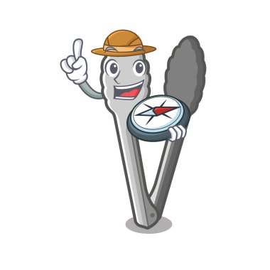 Bir karikatür mutfakta Explorer maşa