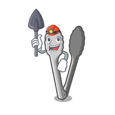 Bir karikatür mutfakta Madenci maşa