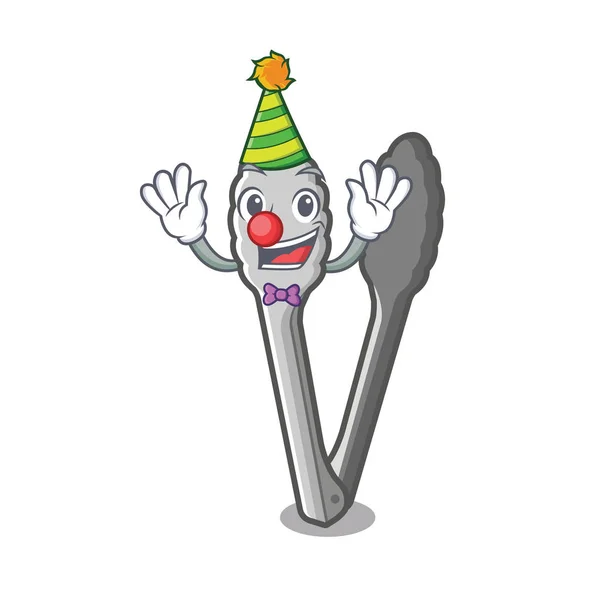 Pinces de personnage de clown sur la table de cuisine — Image vectorielle