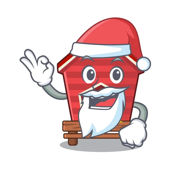 Père Noël jouet poulailler dans la table de dessin animé — Image vectorielle