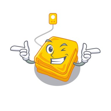 Wink elektrikli battaniye karikatür ile izole