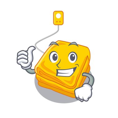 Karikatür ile izole elektrikli battaniye kadar Thumbs