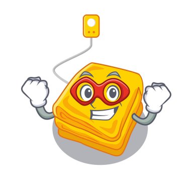 Süper kahraman elektrikli battaniye karikatür ile izole