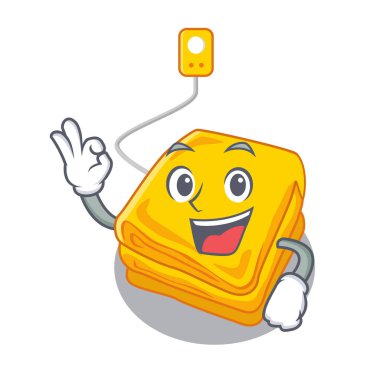 Tamam elektrikli battaniye karikatür ile izole