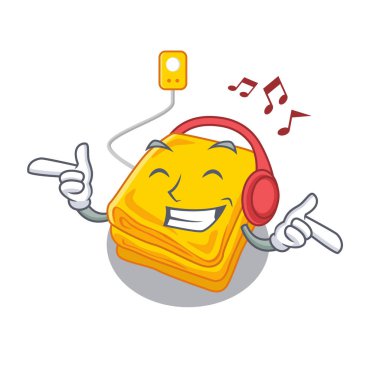 Maskot dolabında saklanan müzik dinleyen elektrikli battaniyeler