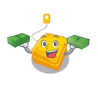 Maskot dolabında saklanan para çantası elektrikli battaniye ile