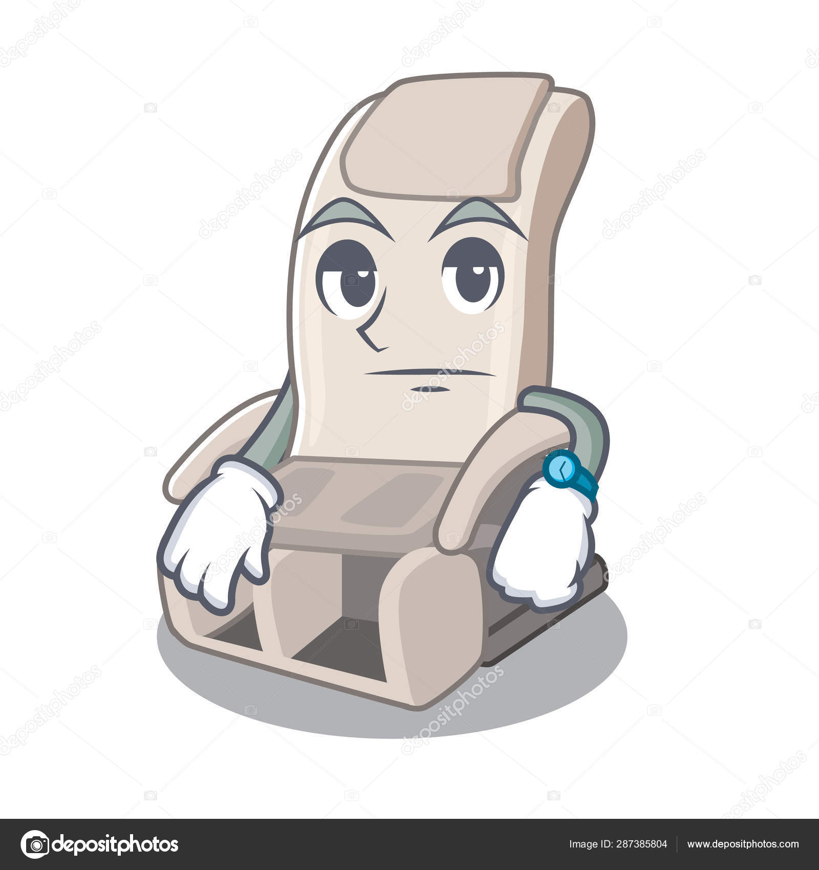 Waiting Toy Massage Chair In Cartoon Shape Stock Vector
