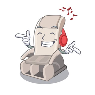 Dinleme müzik masaj koltuğu orta oda karikatür
