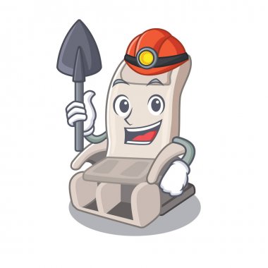 Madenci masaj koltuğu orta oda karikatür