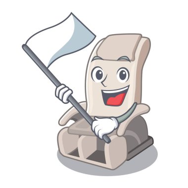 Karikatür şeklinde bayrak oyuncak masaj koltuğu ile