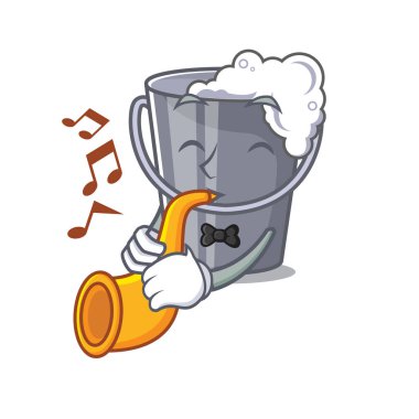 Karakter şeklinde trompet sabunlu su ile