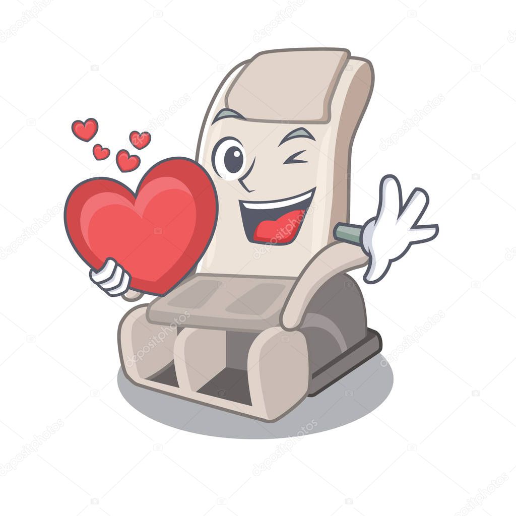 With heart massage chair the middle room cartoon