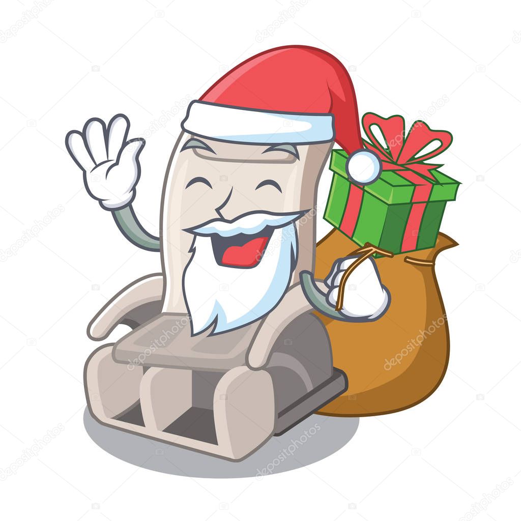 Santa with gift toy massage chair in cartoon shape