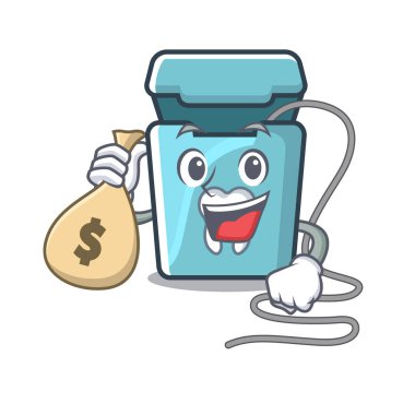 Para çantası ile karakter ile izole diş ipi