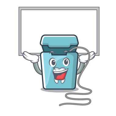 Yukarı tahta diş ipi karakteri ile izole