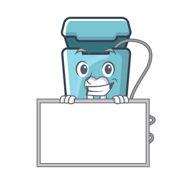 Karakter ile izole kurulu diş ipi ile sırıtış