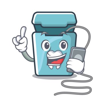 Karakter ile izole telefon diş ipi ile