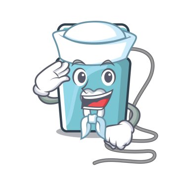 Denizci diş ipi karakteri ile izole