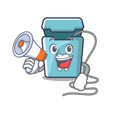 Karakter ile izole megafon diş ipi ile