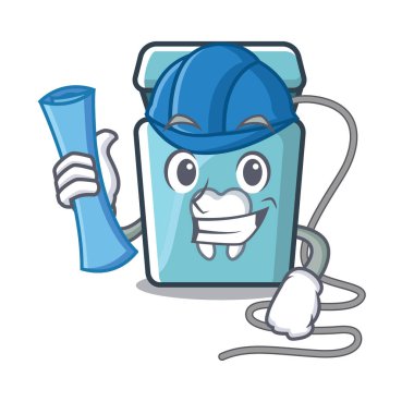 Karikatür şeklinde mimar diş ipi