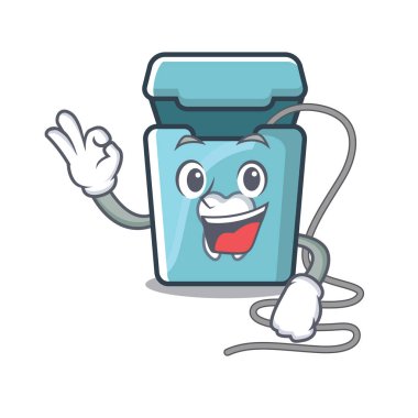 Karikatür şeklinde Tamam diş ipi