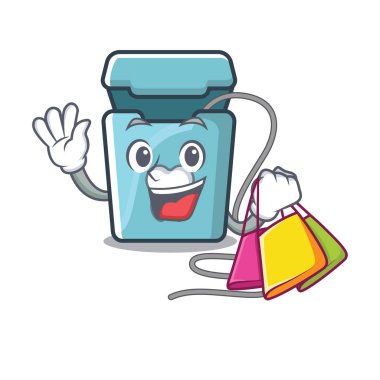 Karikatür şeklinde alışveriş diş ipi