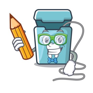 Karikatür şeklinde öğrenci diş ipi