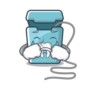 Bir maskot kutusunda ağlayan diş ipi