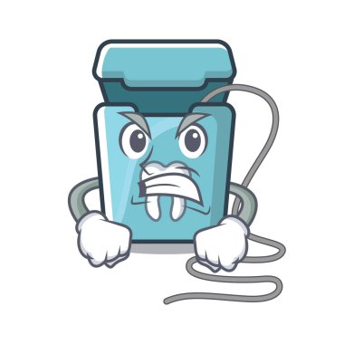 Bir maskot kutusunda öfkeli diş ipi