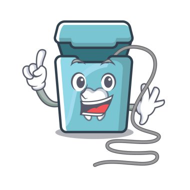 Bir karikatür parmak oyuncak diş ipi