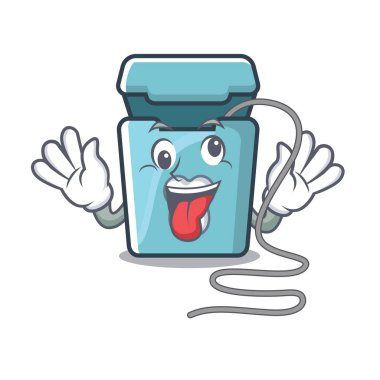 Bir karikatür çılgın oyuncak diş ipi