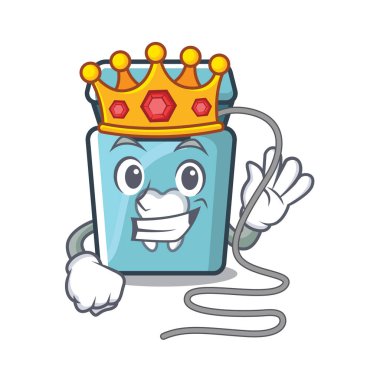 Bir karikatür Kral oyuncak diş ipi