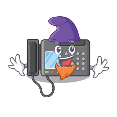 Elf Faks makinesi maskot izole