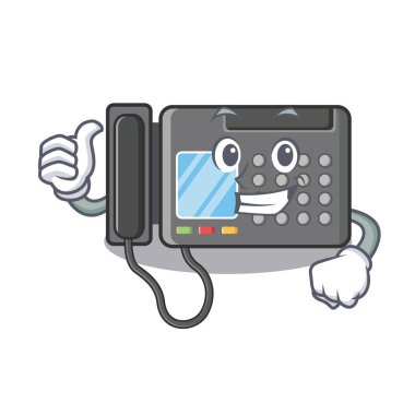 Karakter şekli içinde thumbs up faks makinesi