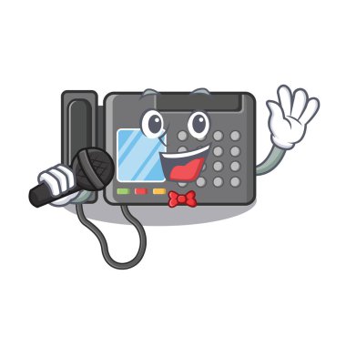 Karikatür masasının üstünde şarkı Faks makinesi