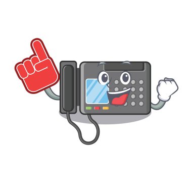 Köpük parmak Faks makinesi çizgi duvar sıkışmış