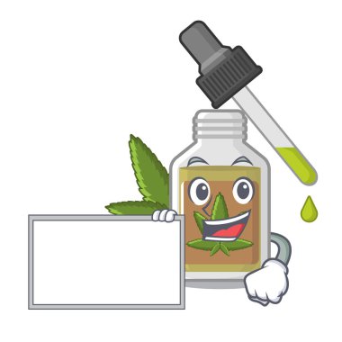 Karakter şişesi içinde tahta kenevir yağı ile