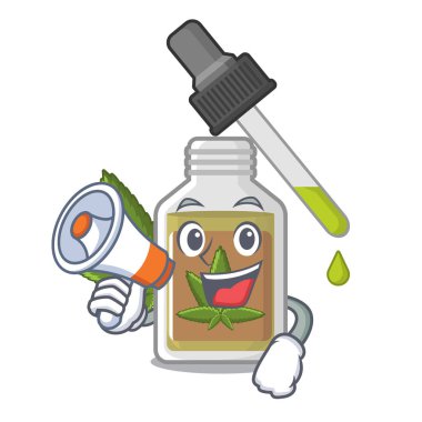 Karakter şişesinde megafon kenevir yağı ile