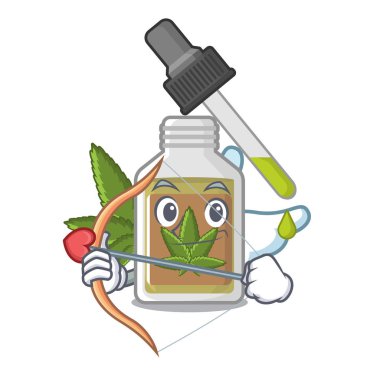 Karakter şişesinde Cupid kenevir yağı