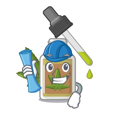 Karikatür şeklinde mimar kenevir yağı